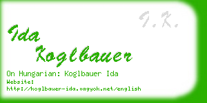 ida koglbauer business card